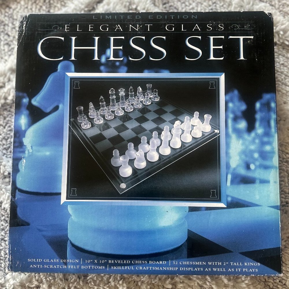 Glass Chess Set (never used)
